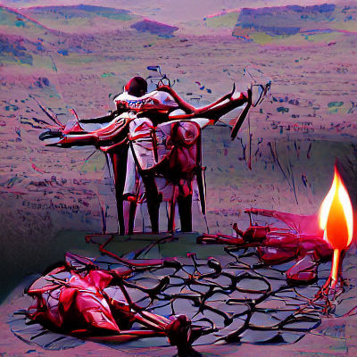 Evocative Image of Sacrifice and Transformation