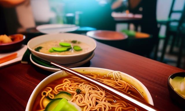 Delicious Ramen Bowl Food Photography