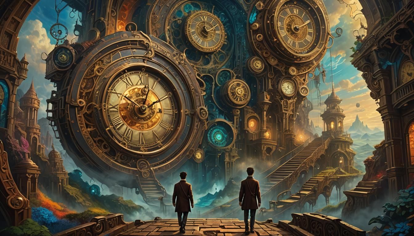 Dreamscape Journey Through Time, Fantasy Matte Painting