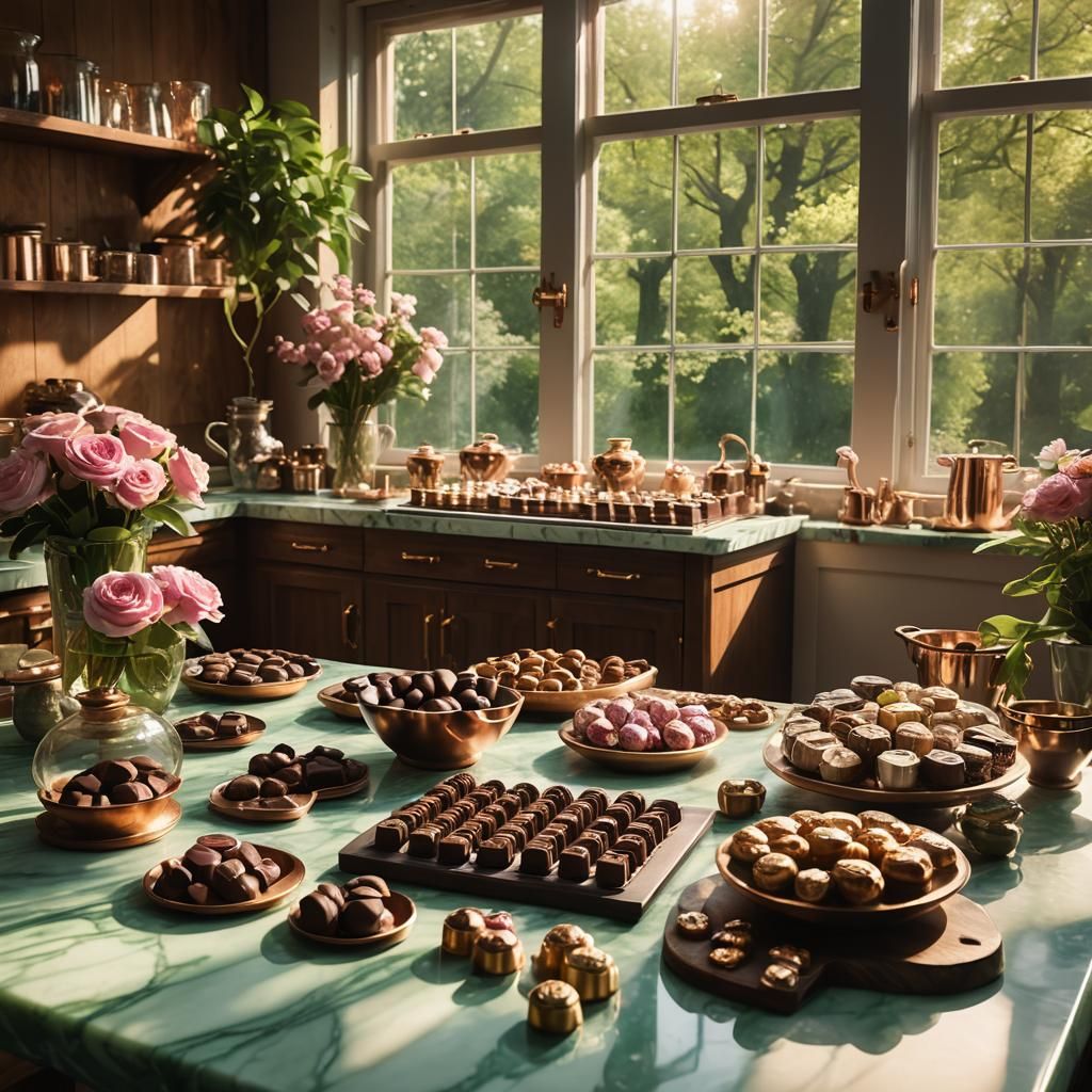 Chocolatier's Kitchen: A Golden Hour Still Life