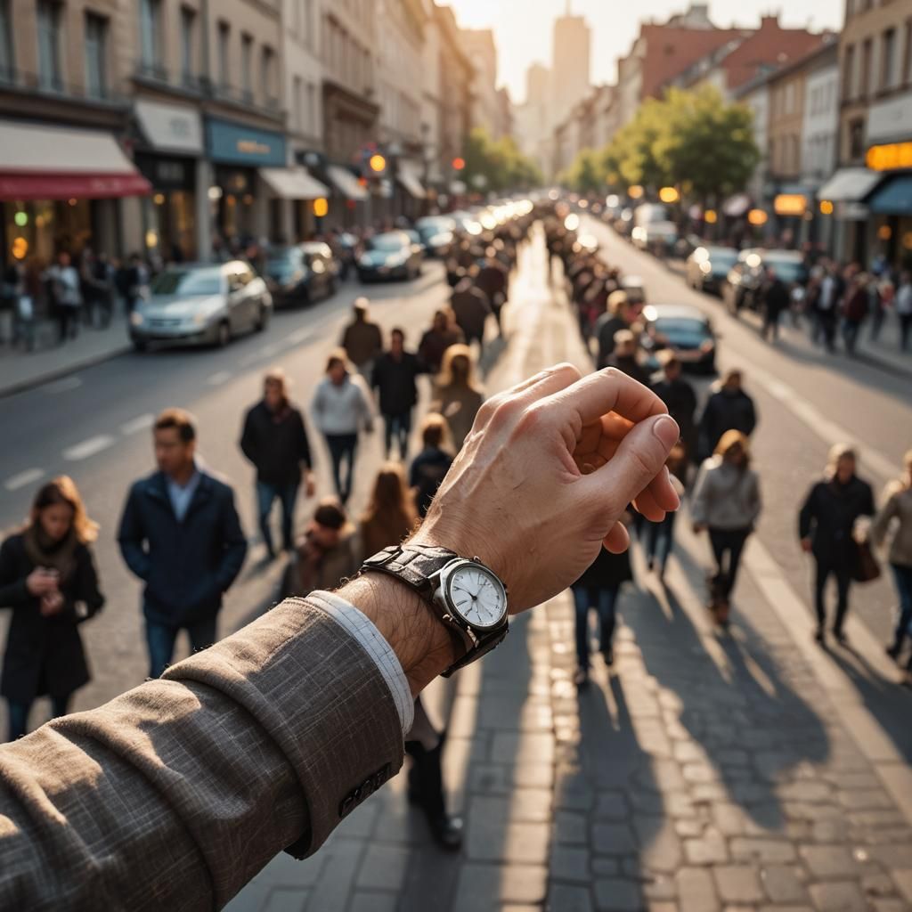 Checking Time: Hyper-Realistic Street Photography