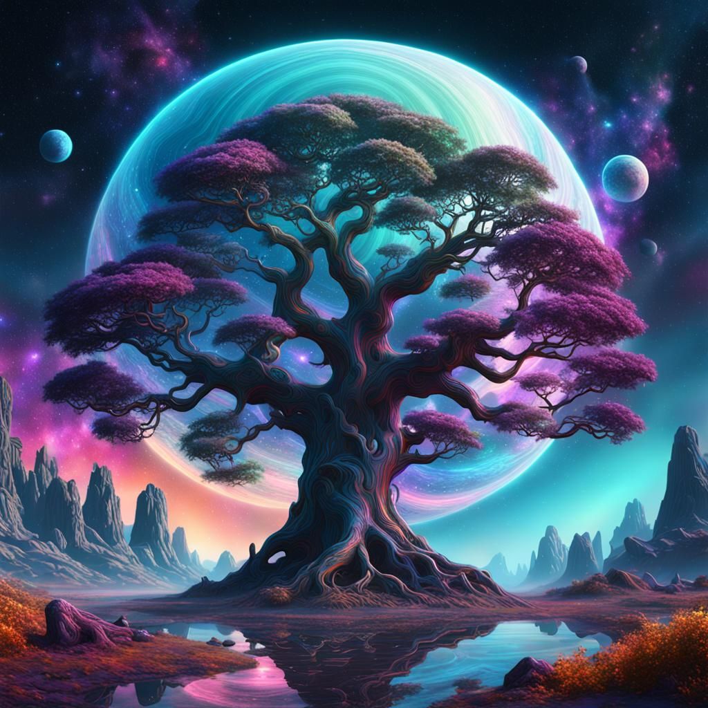Psychedelic Galactic Tree from Saturn