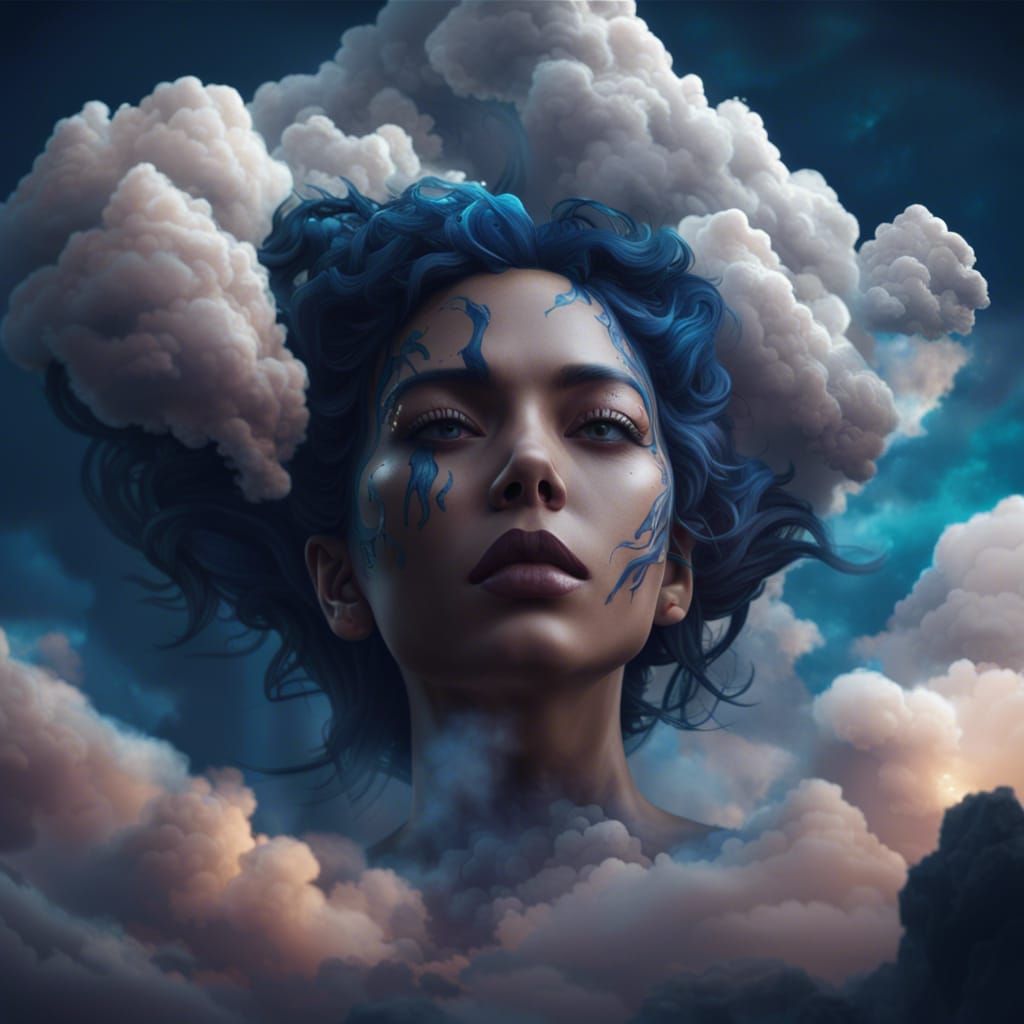 Face in the Clouds: Detailed Matte Painting