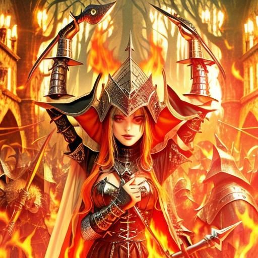 Black Metal Tattoo Flash with Medieval Elements