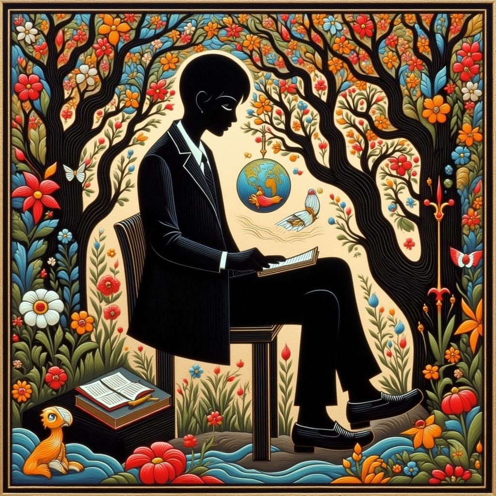 Contemplative Portrait in Early 20th Century Style