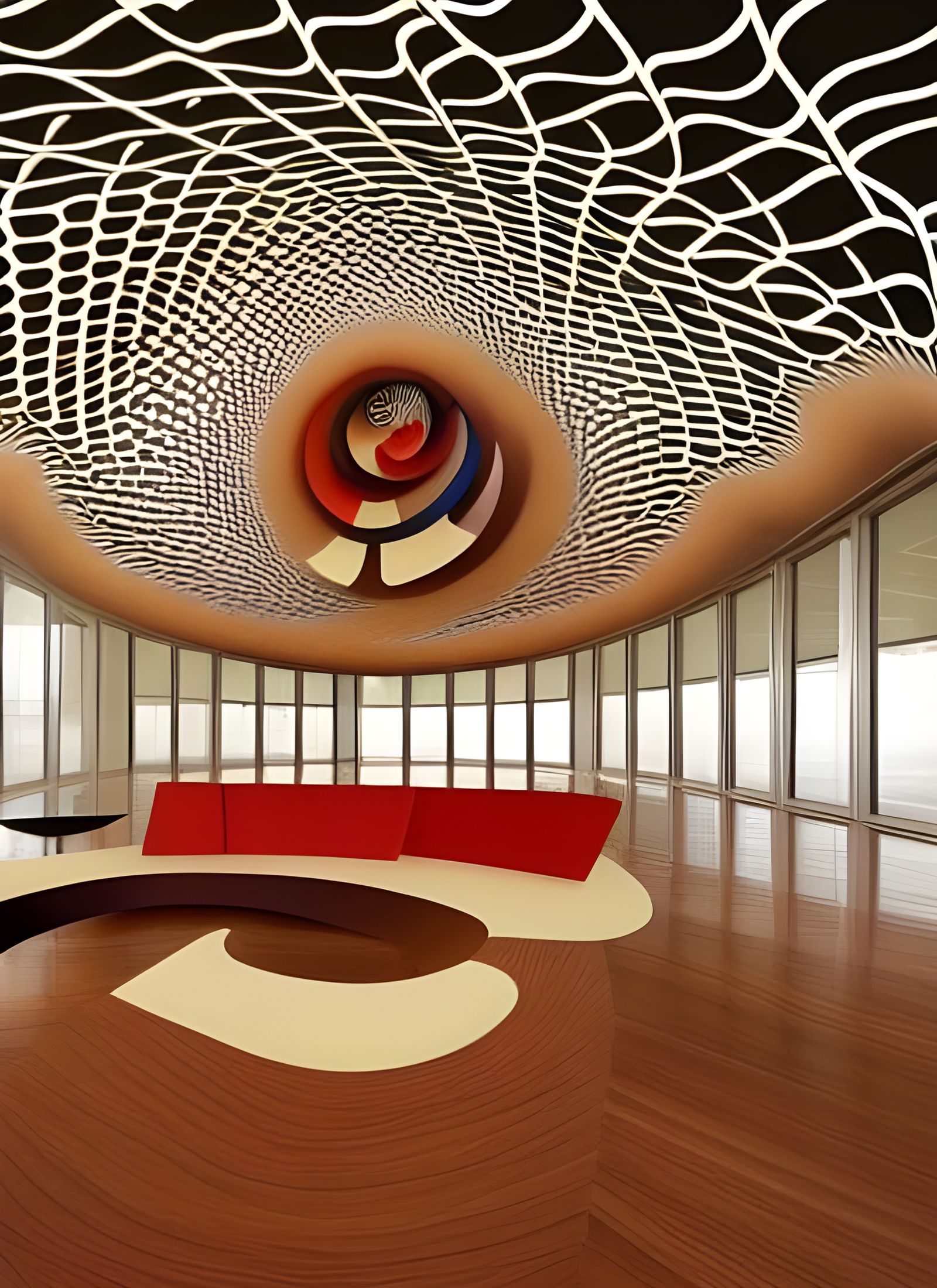 Surreal Interior Design with Fractal Patterns