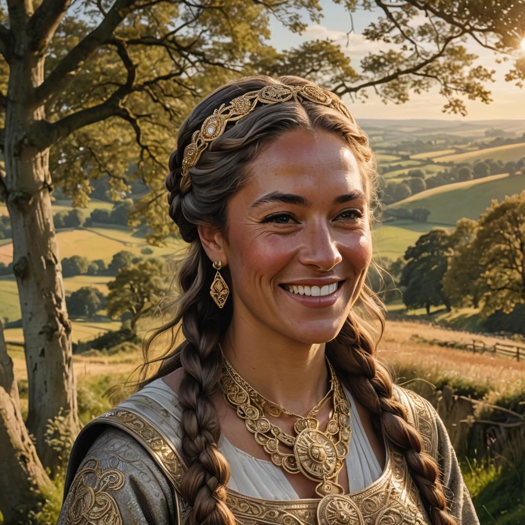 Queen Ælfgifu Thoresdotter Portrait in Anglo-Saxon Style