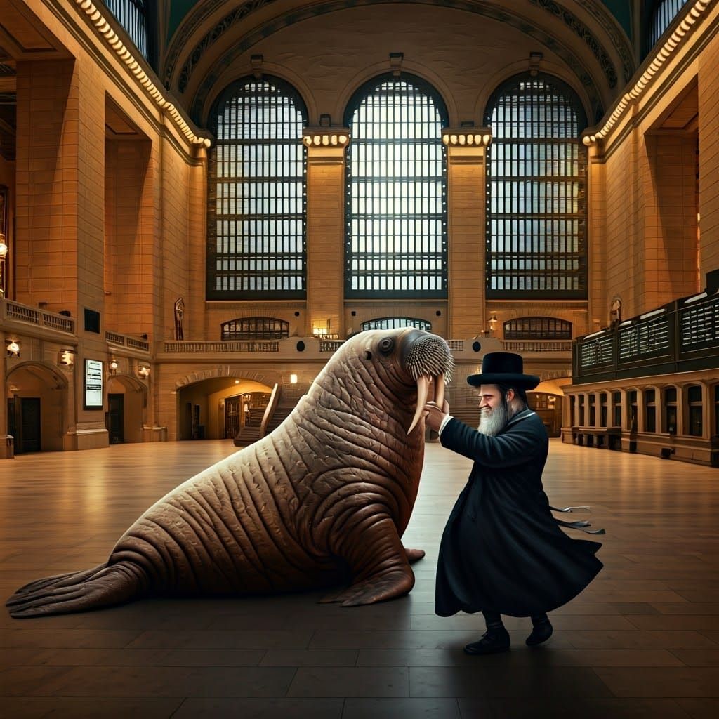 Rabbi and Walrus Dance in Grand Central Station