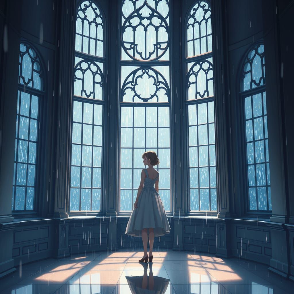 Anime Girl in East Wing: Studio Trigger Style