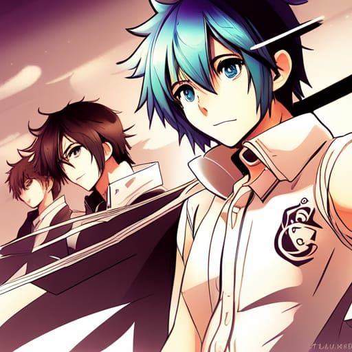 Sleek Website Interface in Anime Style