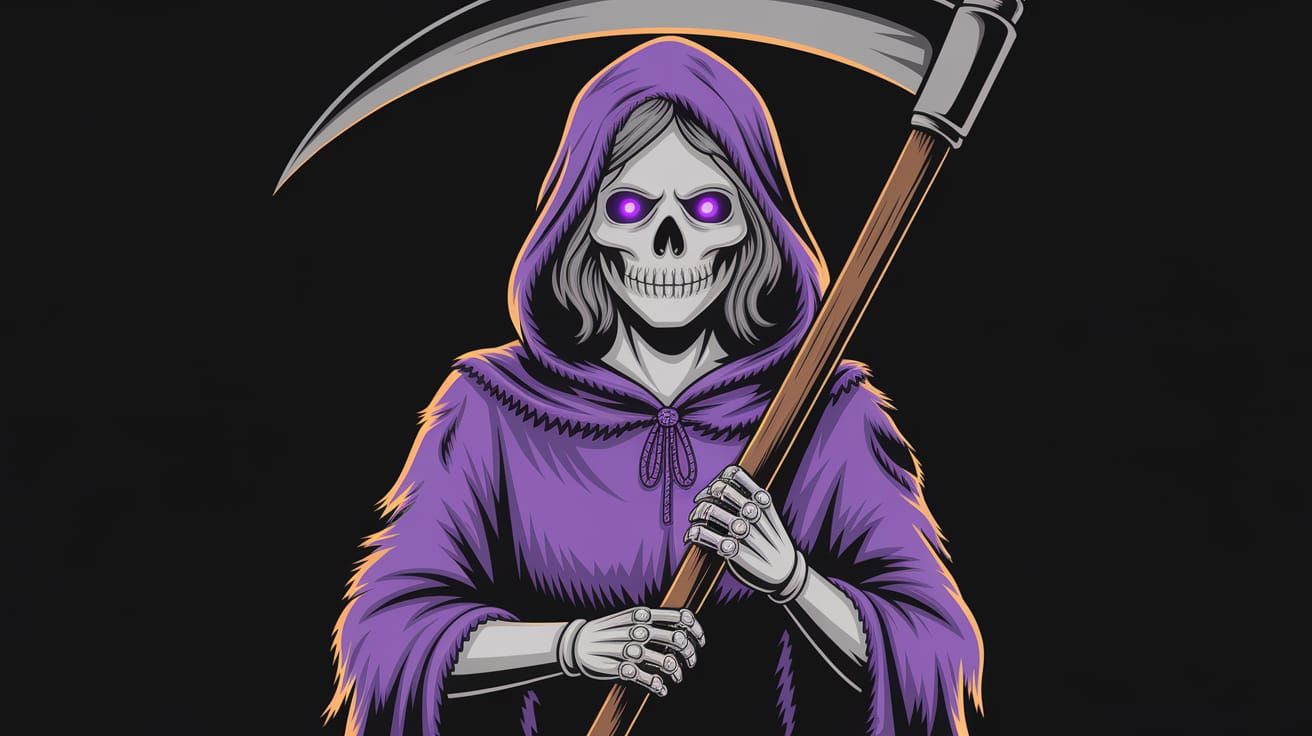 Grim Reaper Goddess in Dark Fantasy Art Style