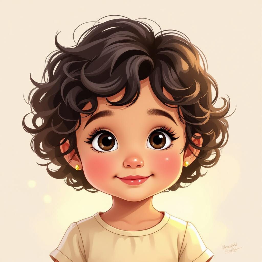 Cute Toddler Girl of Indian and Russian Heritage