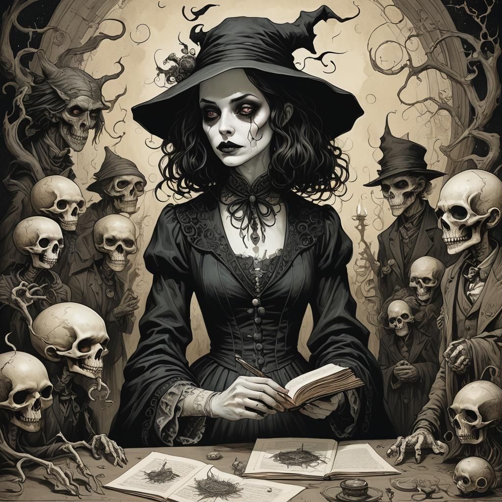 Casting a Spell: Line Art in Art Brut Style