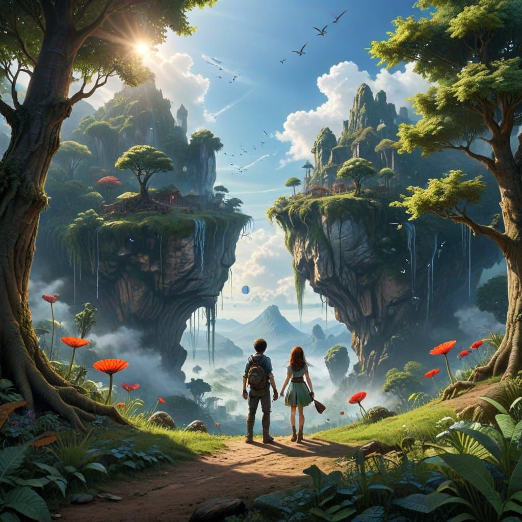 Simple Two Worlds AI Image