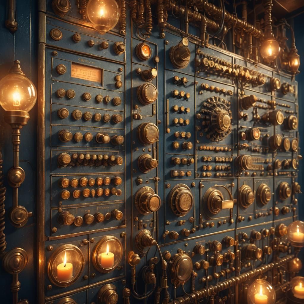 Mystical Candle-Lit Telephone Switchboard in Matte Painting ...