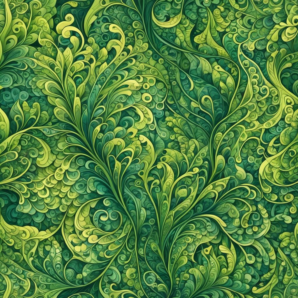 Savannah Rebirth: Abstract Vector Fractal Landscape