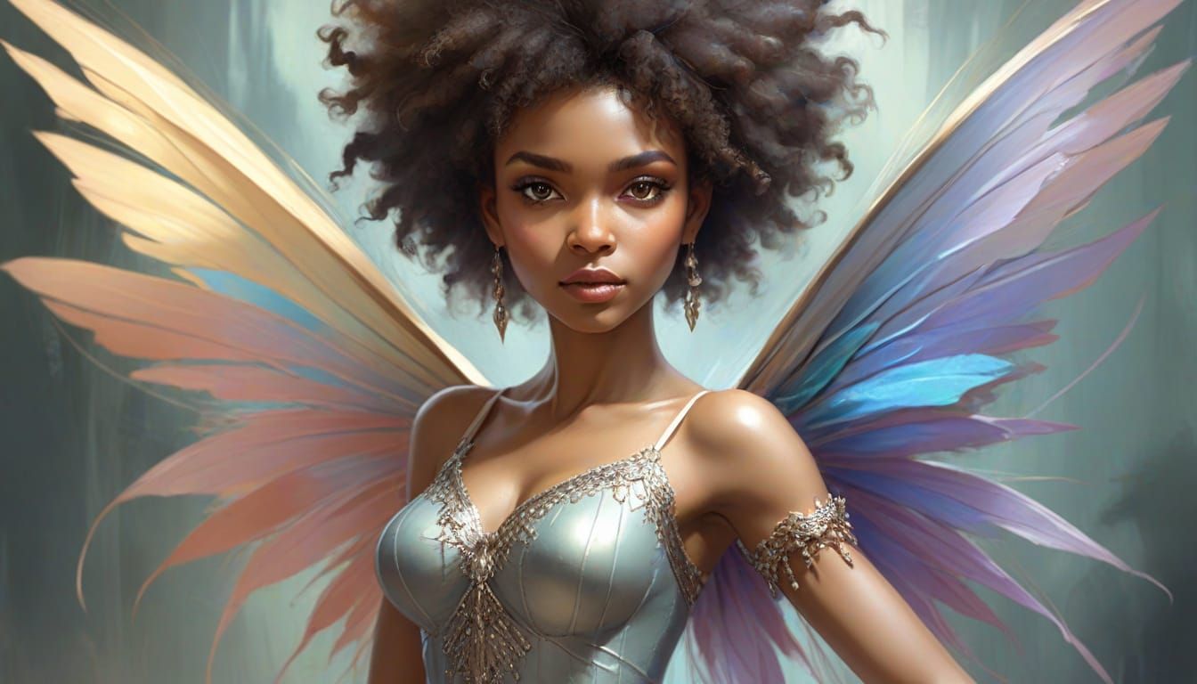 Afro Battle Fairy in Romantic Style