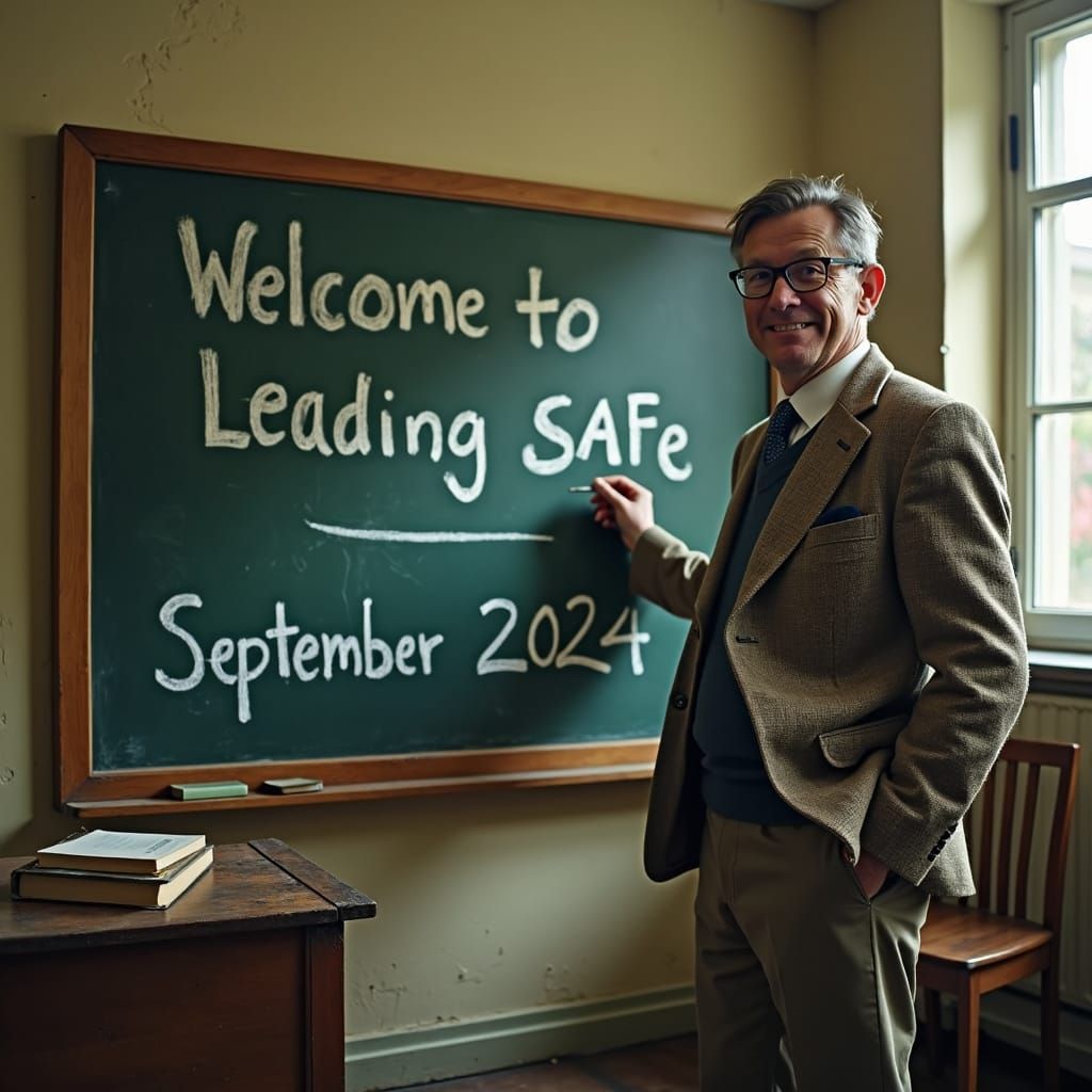 Teacher Welcomes Class in Nostalgic Schoolroom
