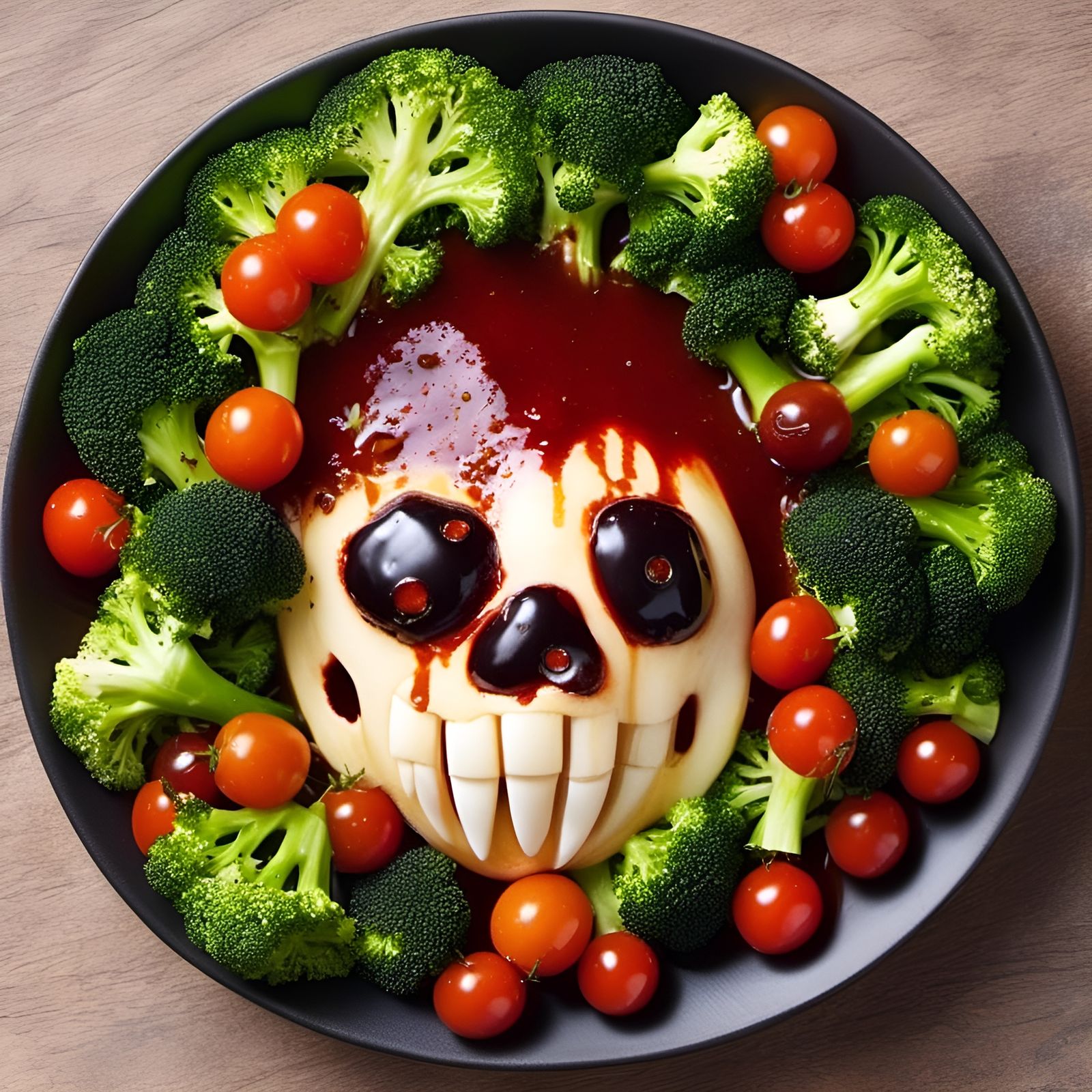 Gruesome Halloween Salad with Human Body Parts