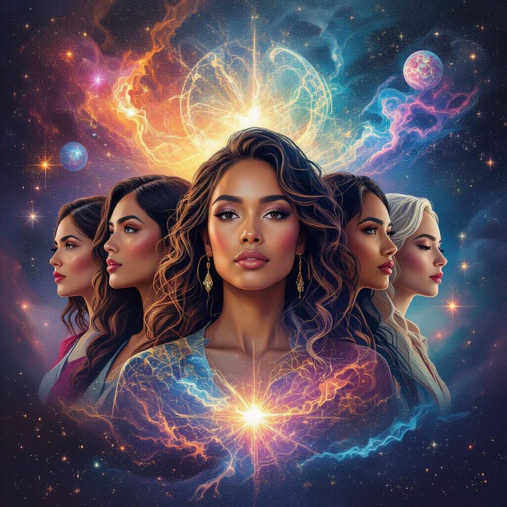 Holographic Cosmic Feminism Illustration