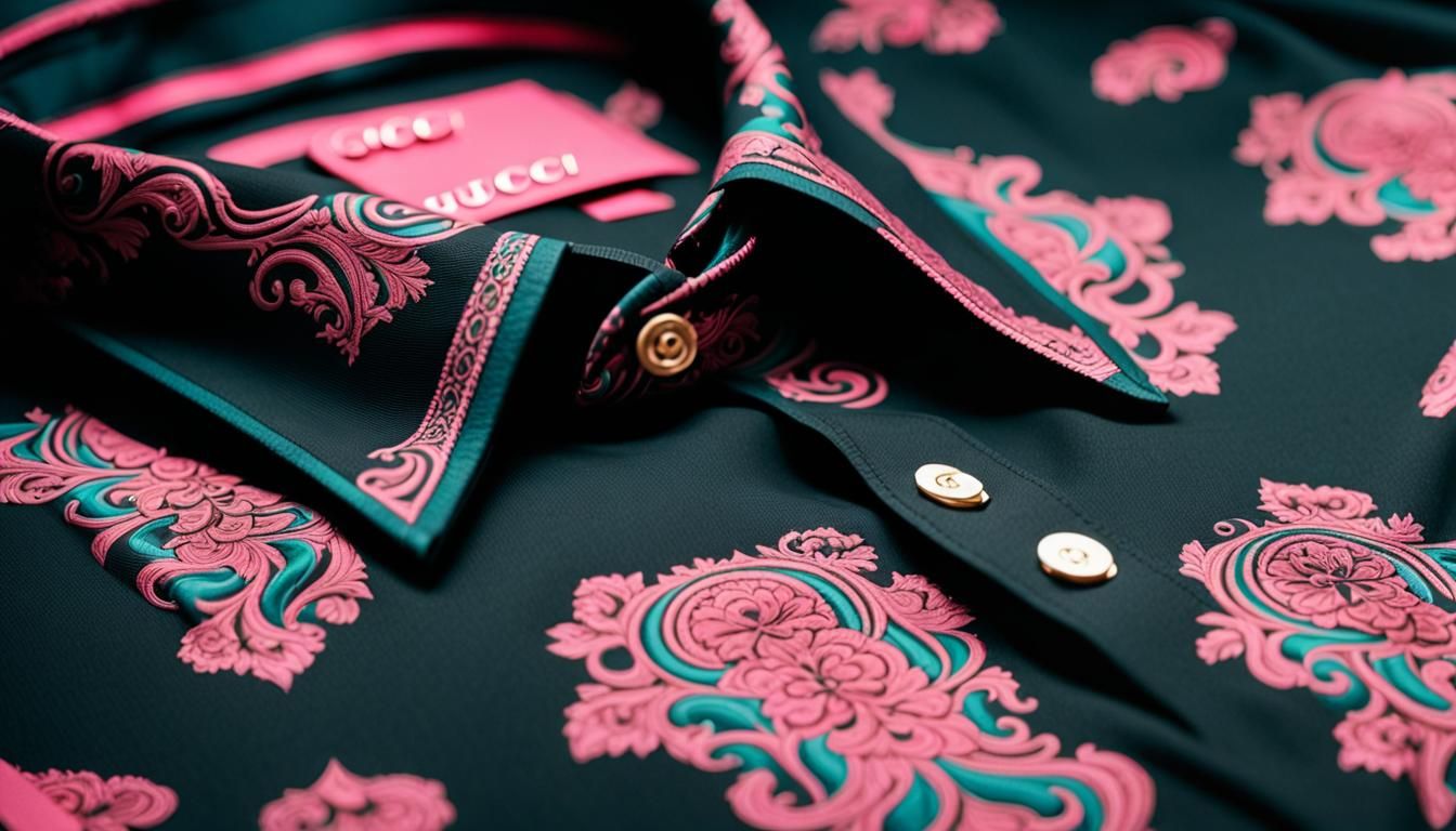 Baroque Ornament Shirt Design in Dark Tones