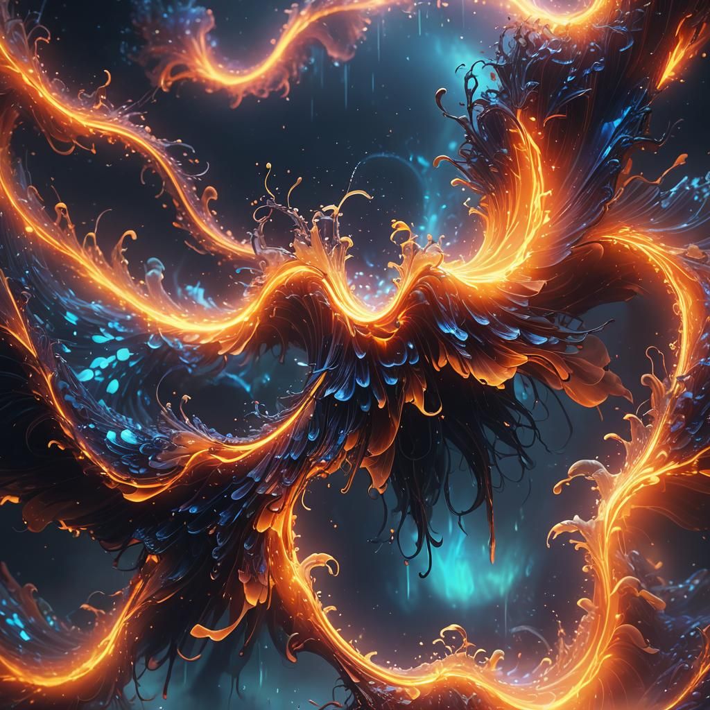 Mystical Sound Wave Creature in a Sci-Fi Realm