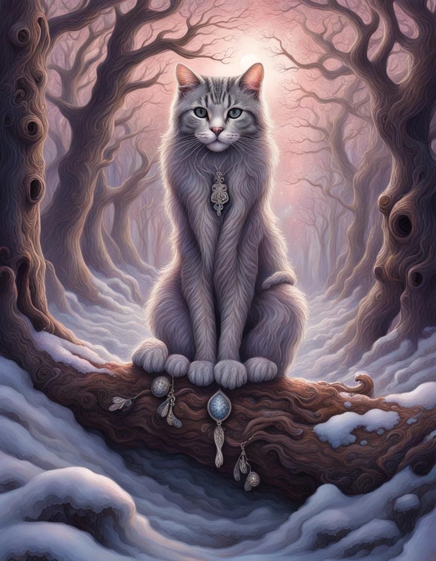 Surreal Jack of Clubs Winter River Dreamscape