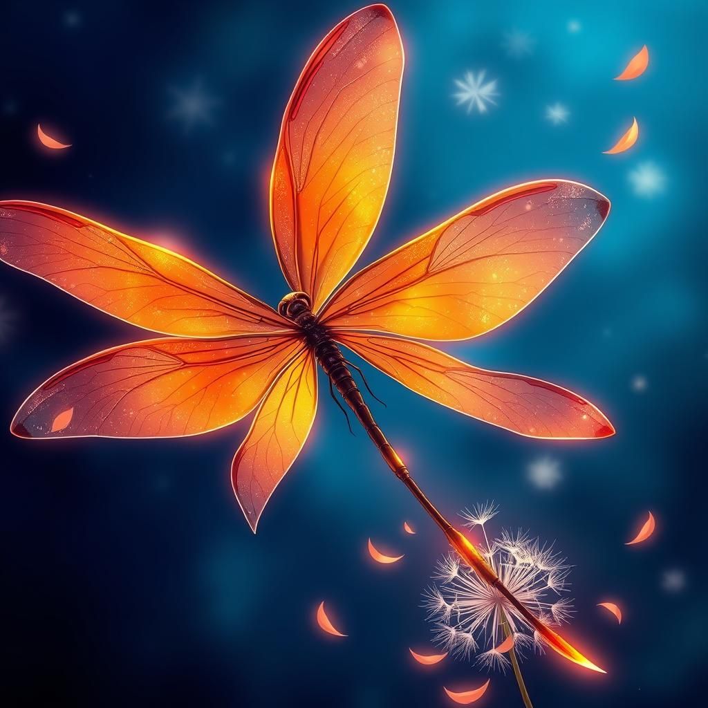 These translucent brown wings look like a dragonfly's wings blended with dandelion leaves.