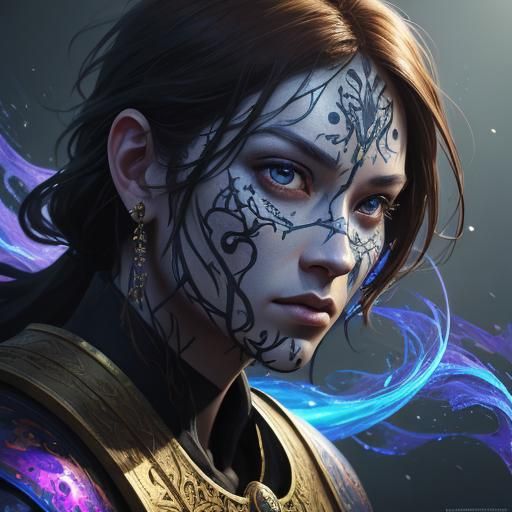 Hyperrealistic Illusion of Time: Splash Art Concept