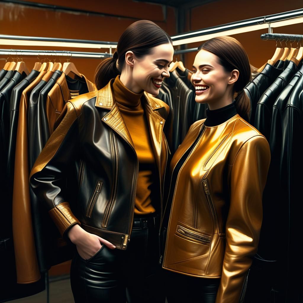 Futuristic Fashion: Friends Discover Leather Boutique as Oil...