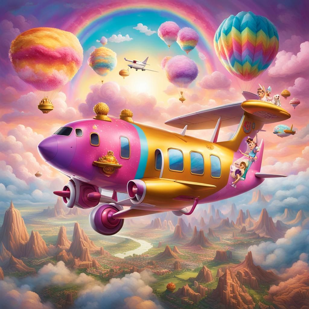 Taco's Enchanted Flight on Unicorn Airplane