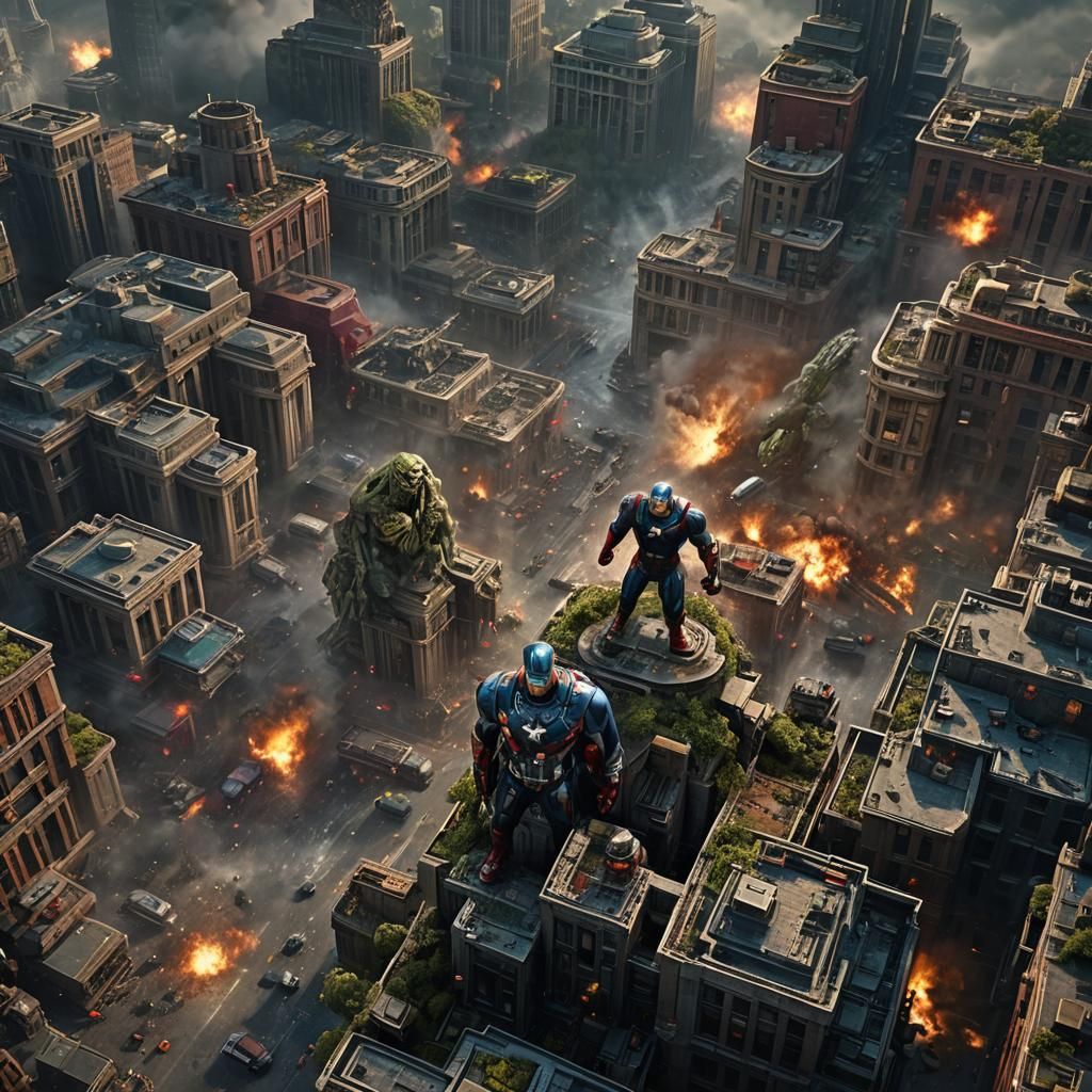 Epic Cinematic Avengers Digital Matte Painting