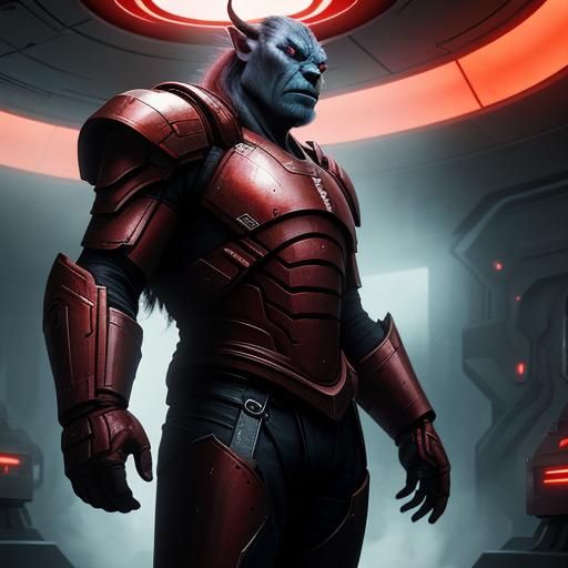 Orc in Spaceship: Cinematic Film Still in 8K