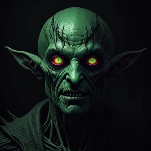 Grotesque Demon House Elf in Biomechanical Style