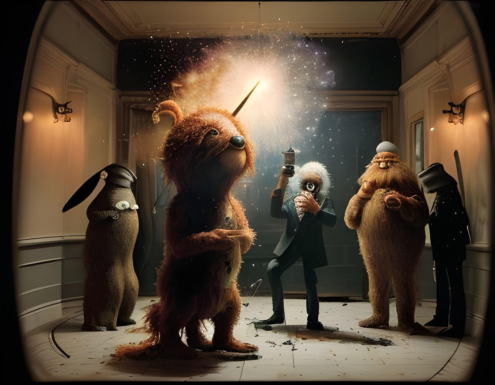 Cult of Snuffaluffagus Shooting Glitterbombs into the Vestibule