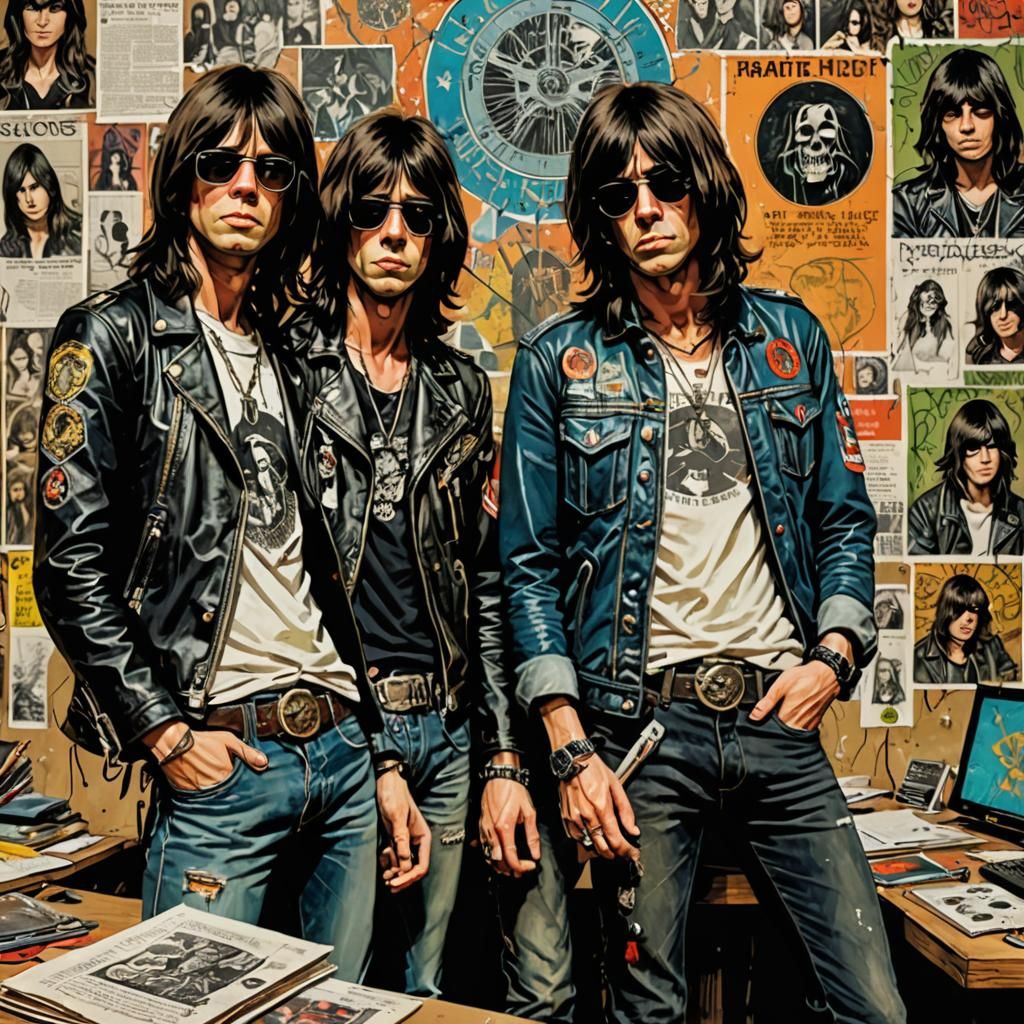 The Ramones at Rock´n Roll High School: Mad Magazine Art