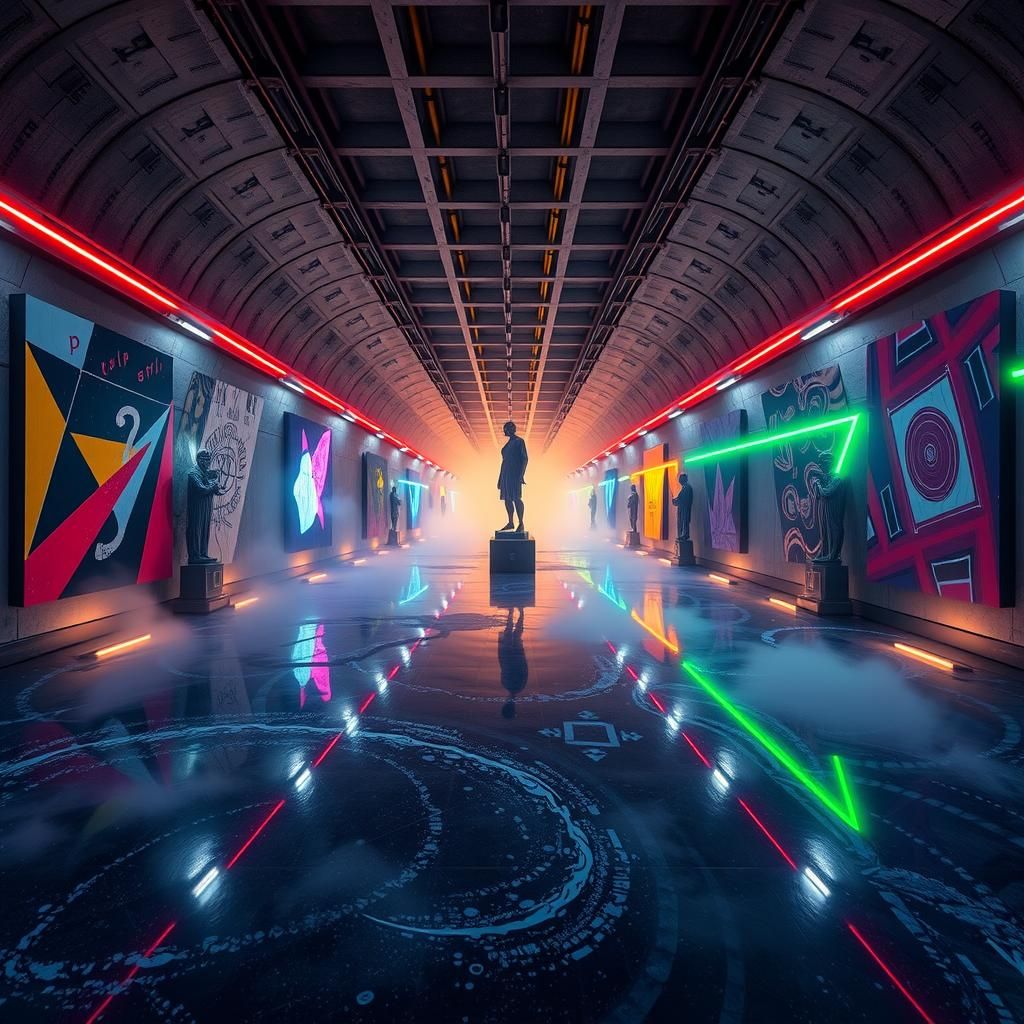 Metropolitan Tunnel Museum with Galaxy Resin Floor