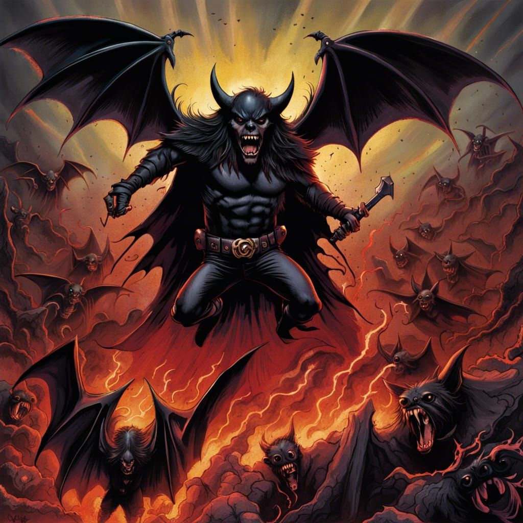 Bats Bursting from Hell: Heavy Metal Illustration