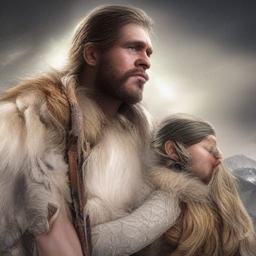 Viking Warrior Zeus Thor Emitting Power Rays