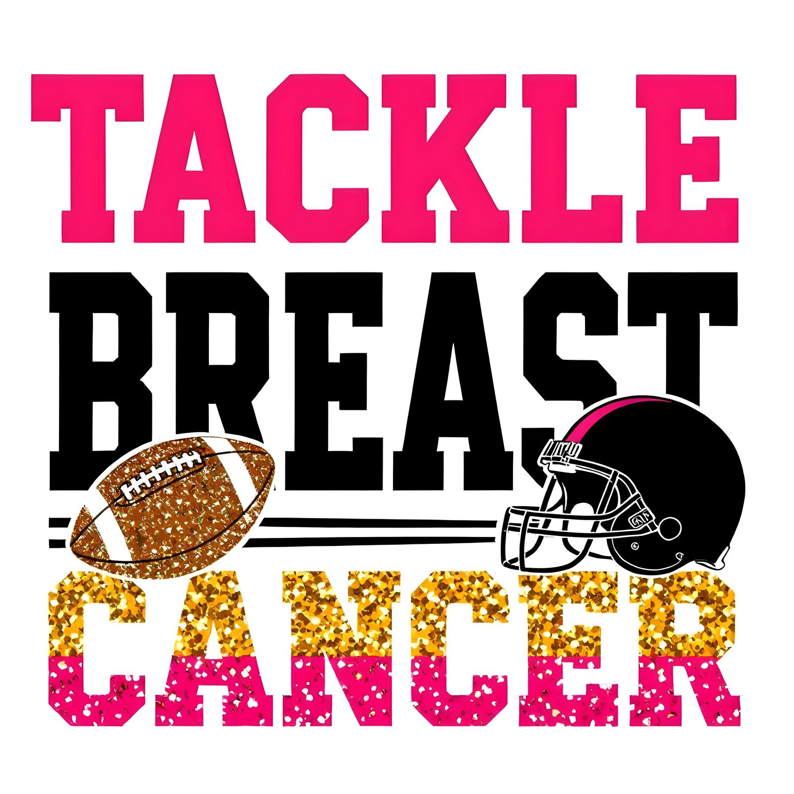 Tackle Breast Cancer Football Helmet Pumpkin Design