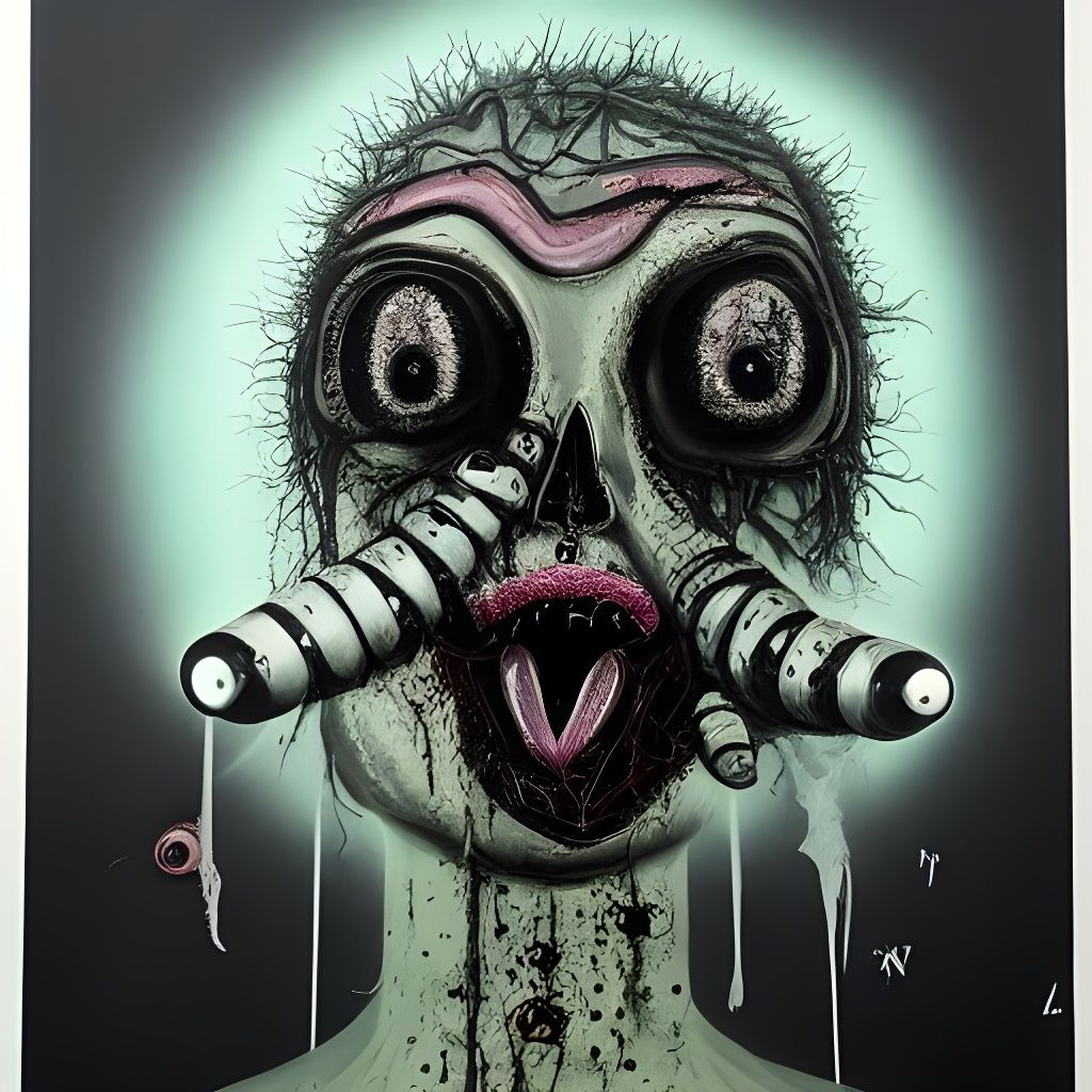 Eerie Living Idol: Sci-Fi Horror Art