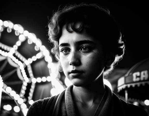 Coney Island Carnival on the Moon: Cinematic Portrait