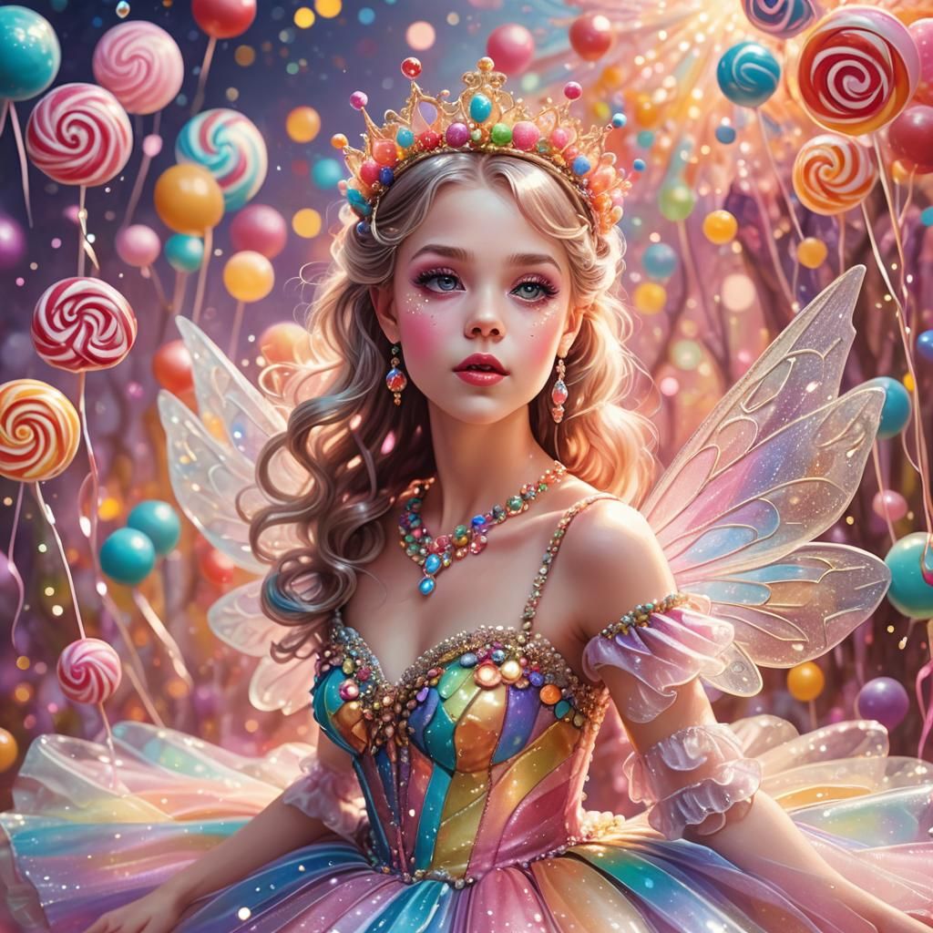 Sugar Plum Fairy in Candyland Fantasy Illustration
