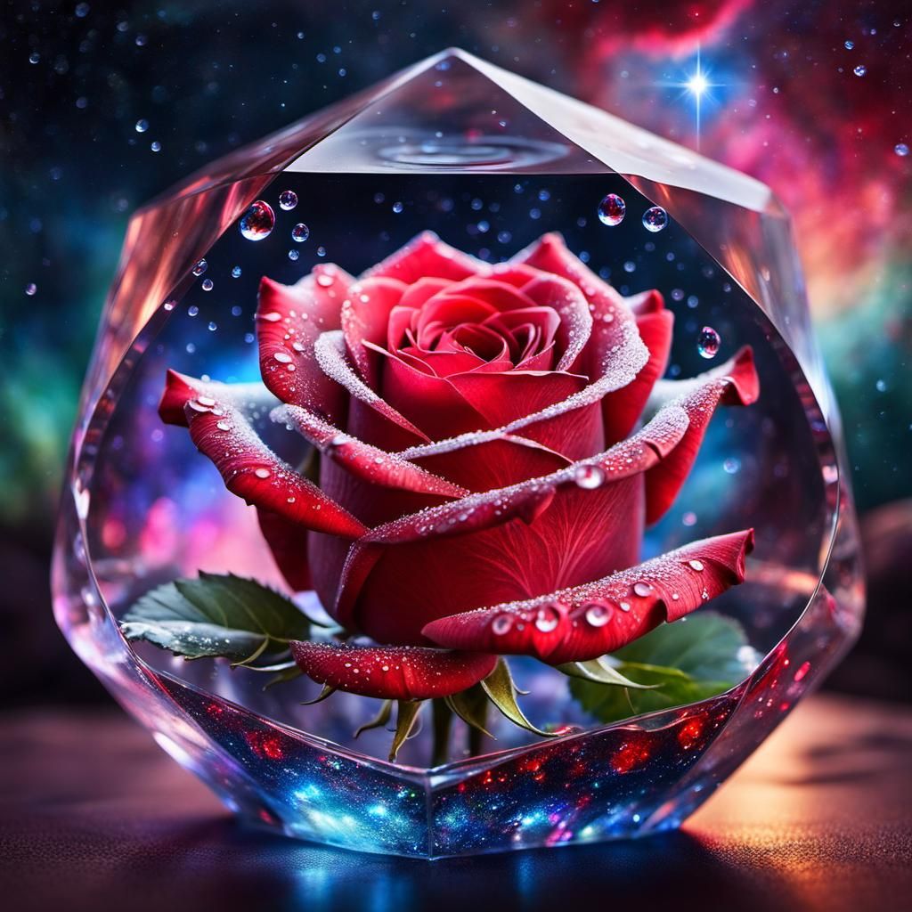 Crystal Fresh Rose at Dawn of Time