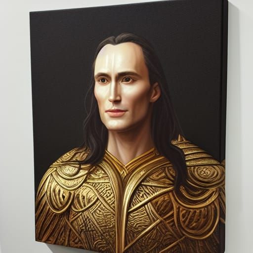 King Celebrimbor: Fantasy Oil Painting on Canvas