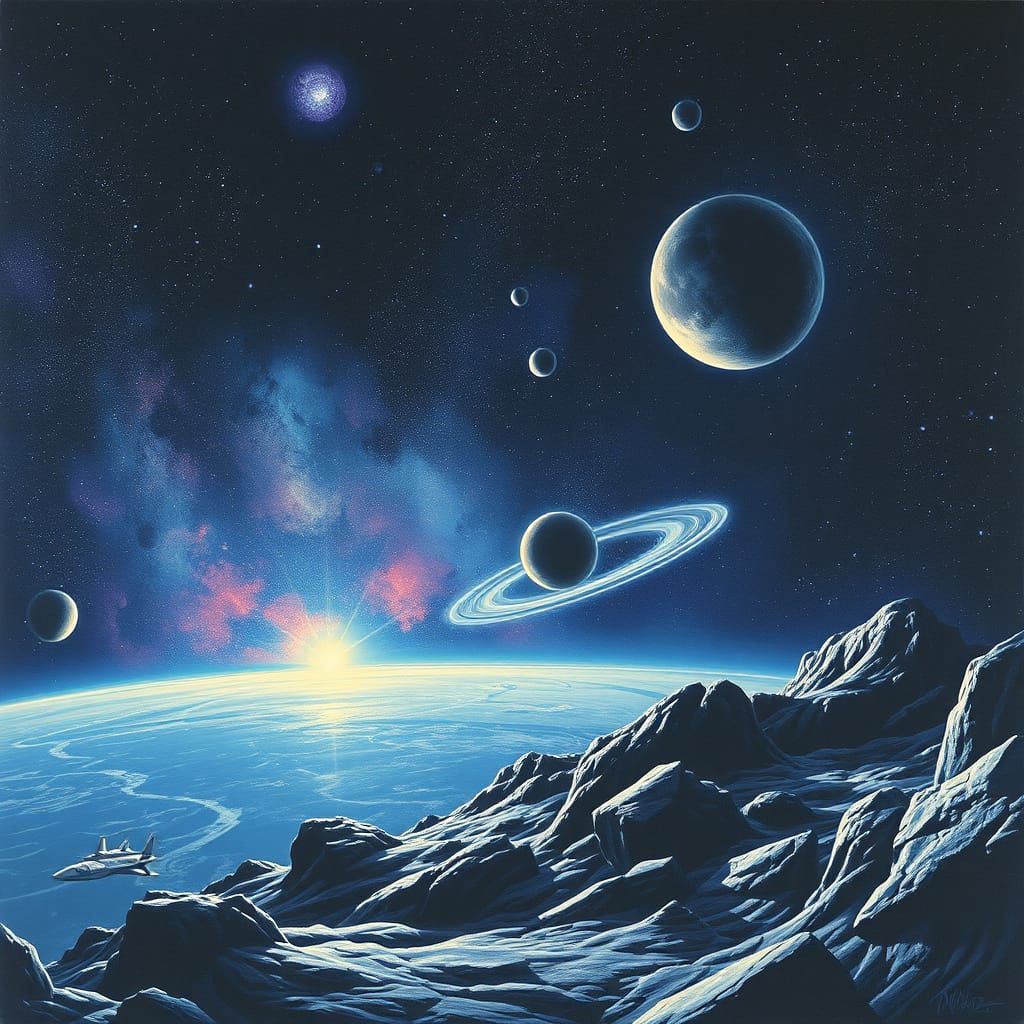 Vibrant Nebula in Deep Outer Space