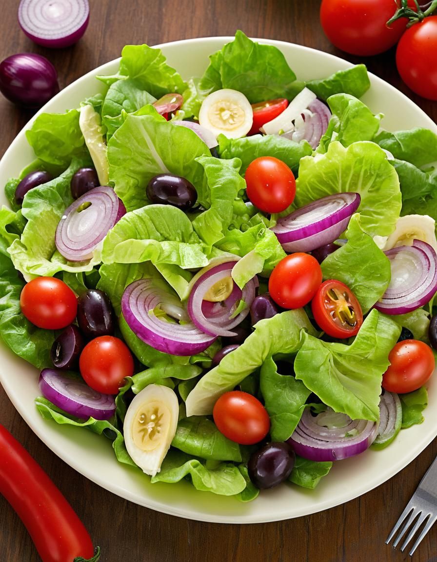 Vibrant Garden Salad with Fresh Vegetables