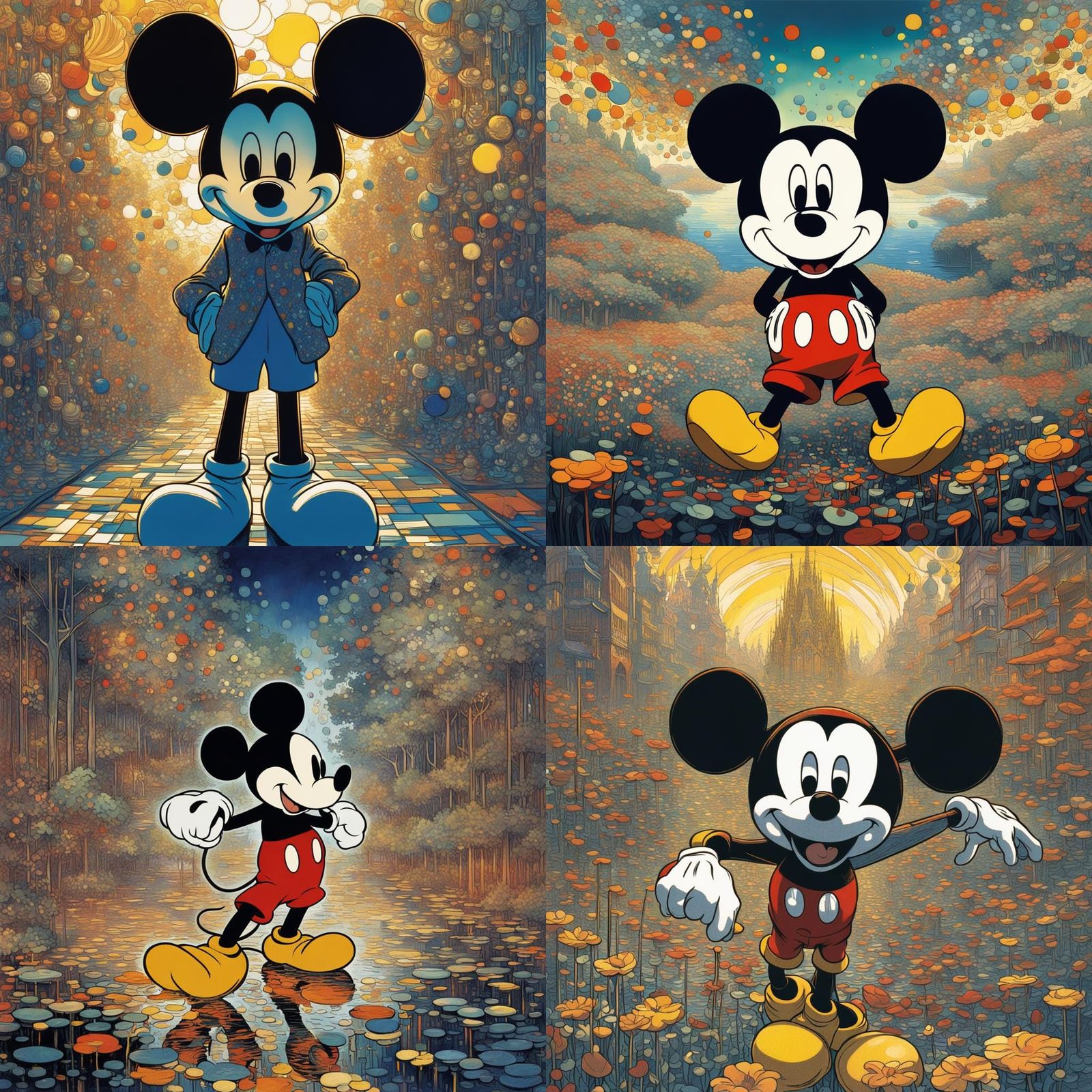 Anime Mickey Mouse Female in Studio Ghibli Style