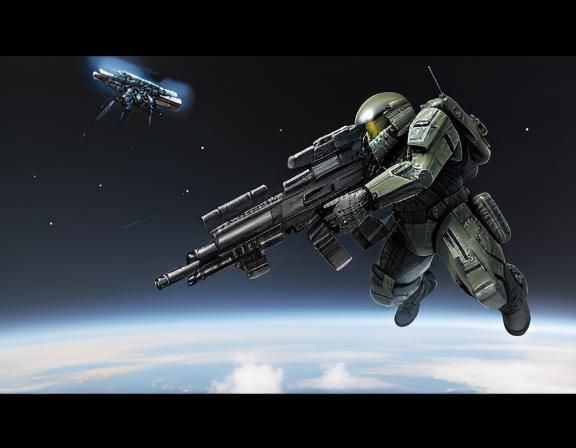 ODST Orbital Drop in Futuristic Halo 3 Style