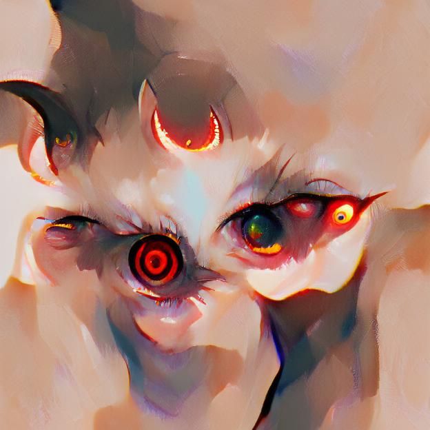 Abstract One-Eyed Demon